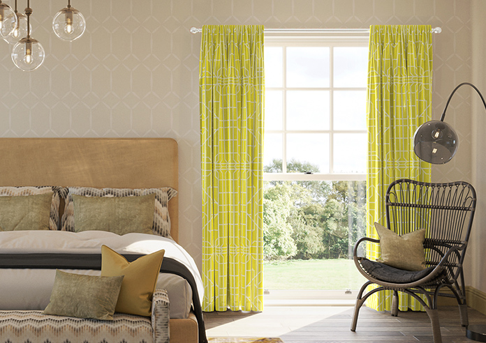 Bamboo Brights, Chartreuse - Made To Measure Curtains - Image 3